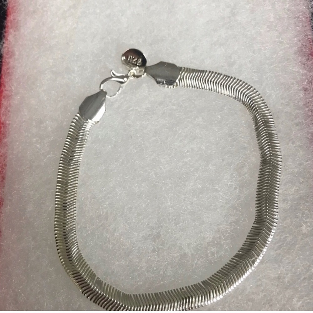 Sterling Silver Herringbone Bracelet